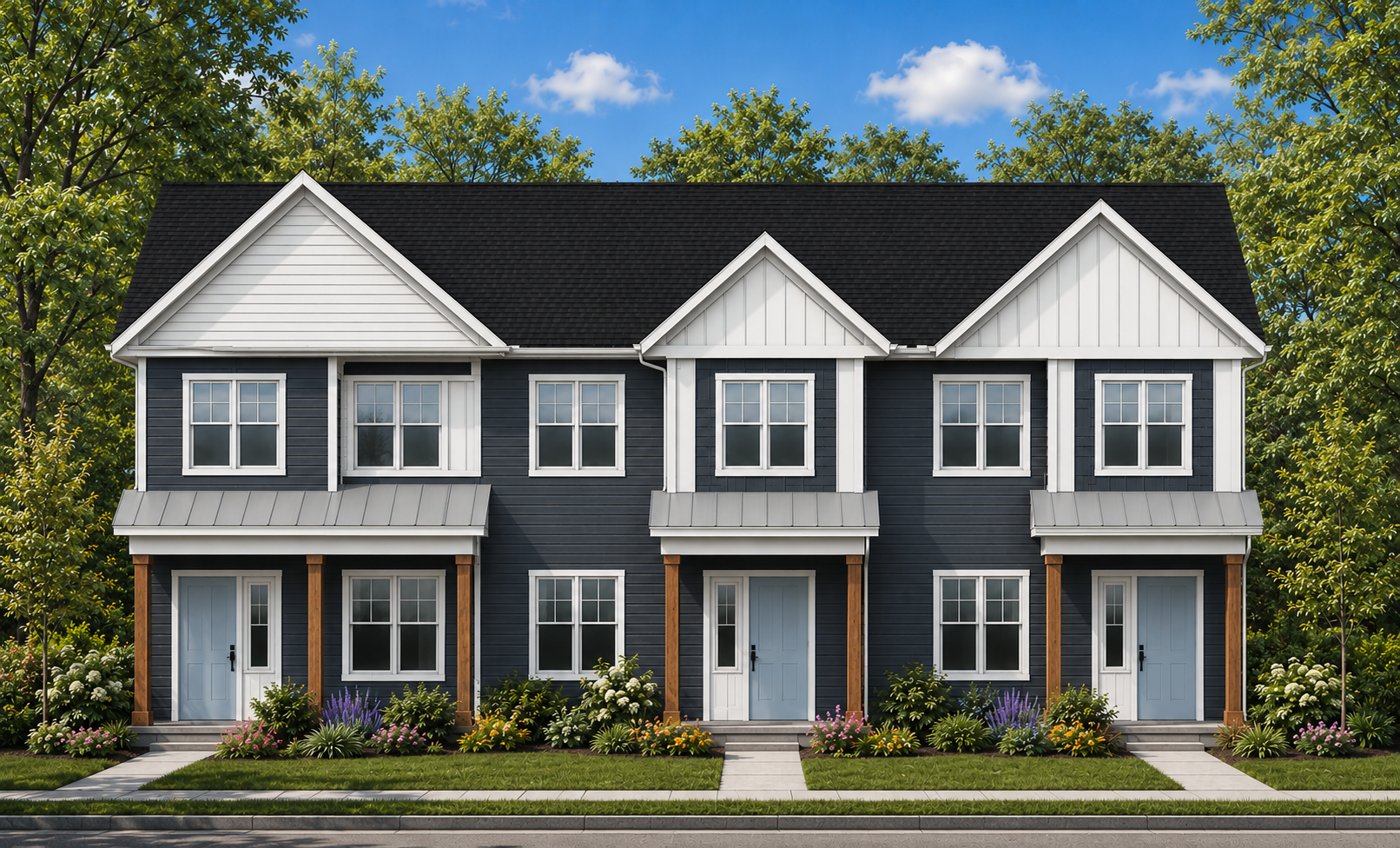 Belmont Square Townhomes Front Elevation